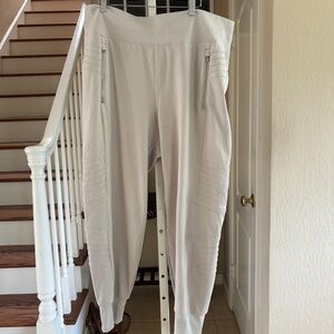 Athleta Tan Venice Moto Jogger Pants Ath-leisure Versatile Zip pockets 2X